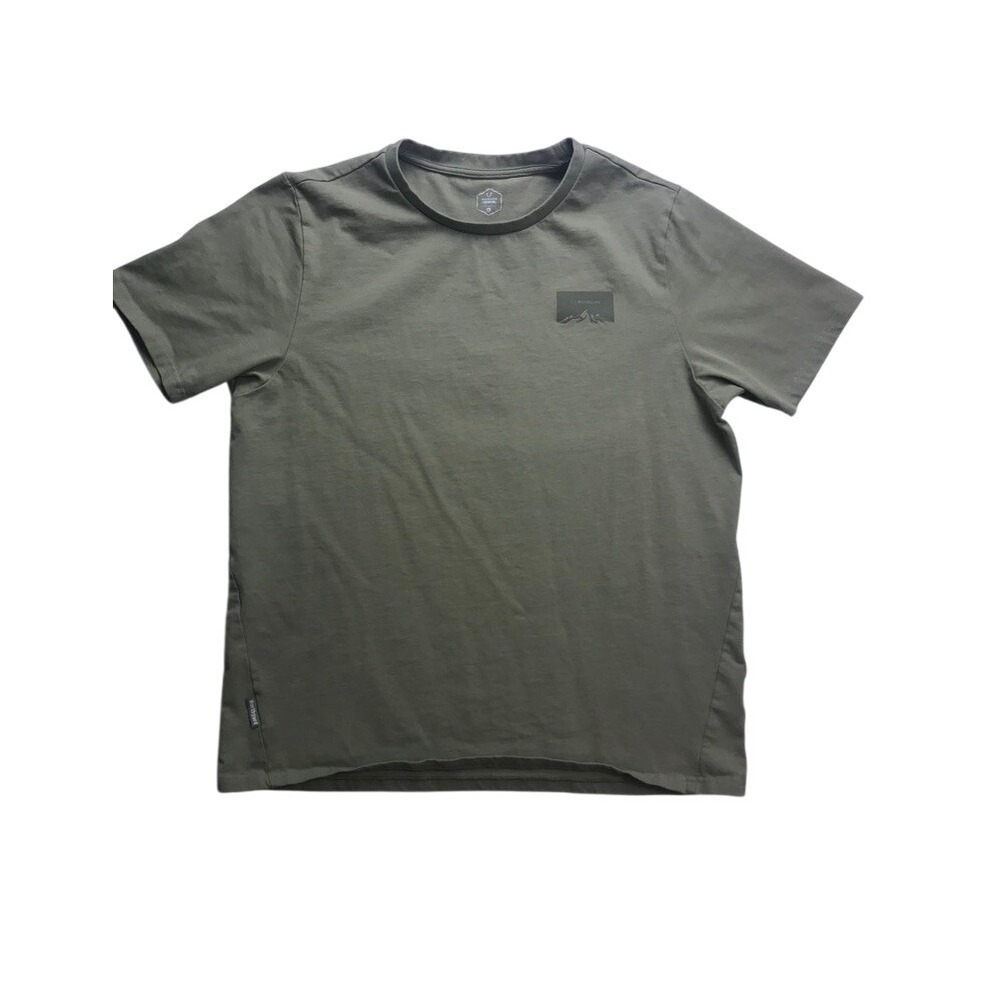Northyard Mens Olive Green‎ Cotton T Shirt Mountain Graphic Size L